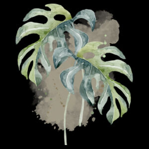Monstera Watercolour - T-shirt Back Design