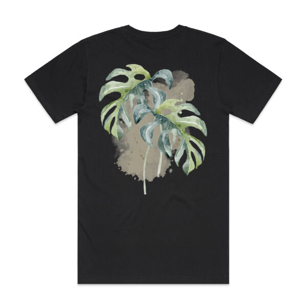 Monstera Watercolour - T-shirt Back Thumbnail